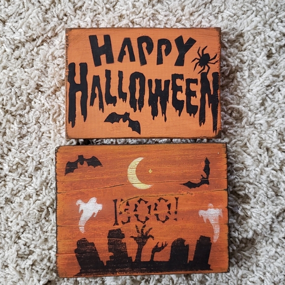handmade Other - Halloween 2pc happy Halloween sign